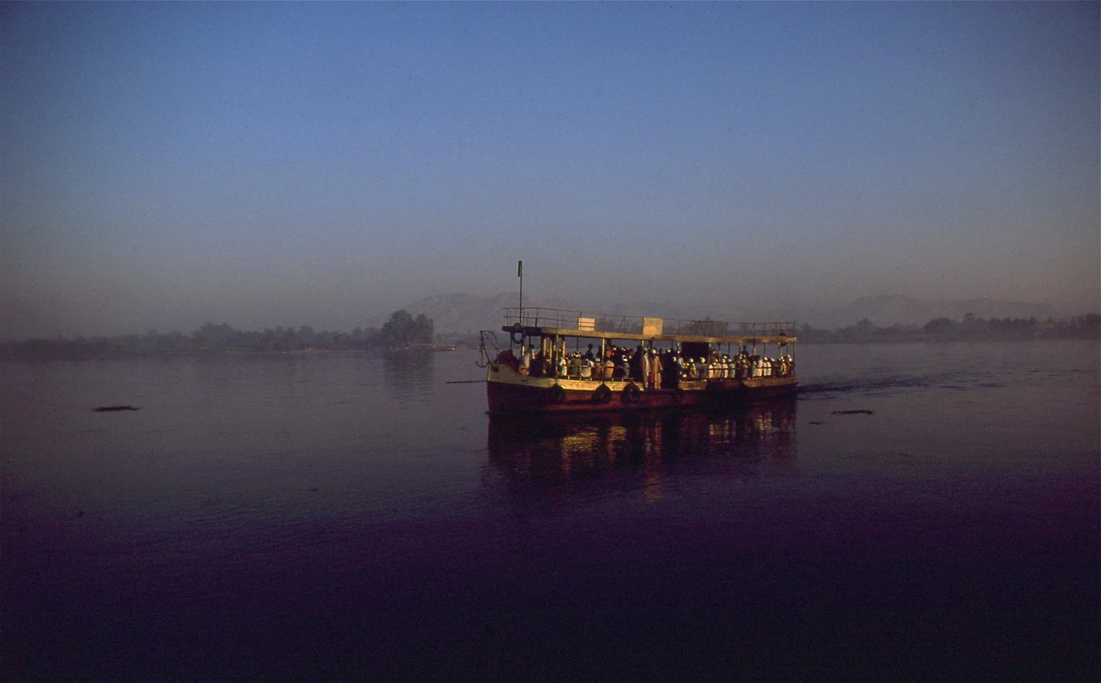 Local ferry crossing the Nile from Luxor east bank to the west bank